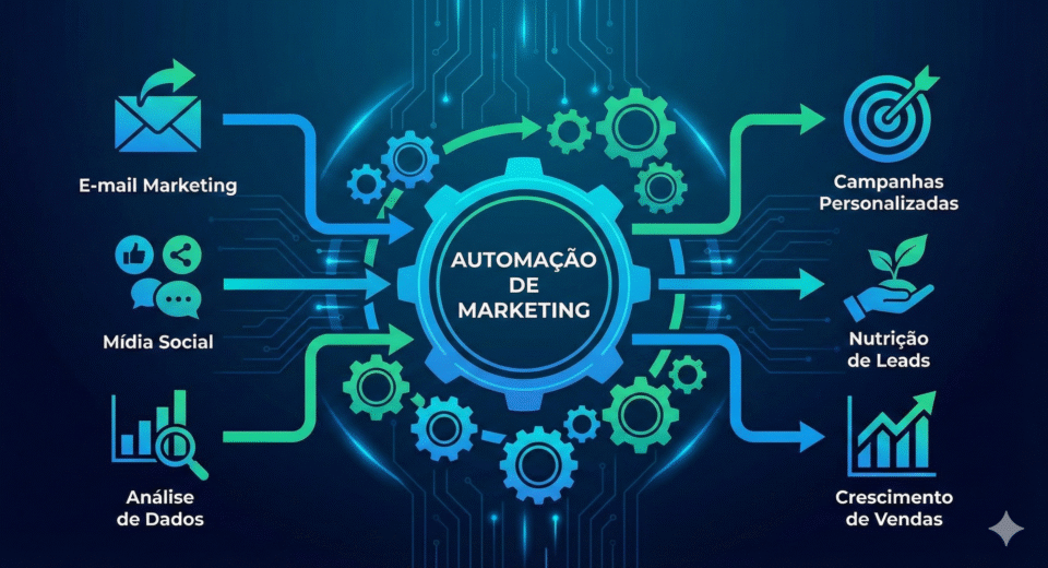 Foto ilustrando uma automação de marketing